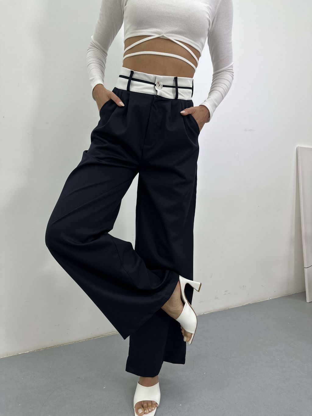 Кроп-топ Луис (белый) - Nadi bordo фото 5