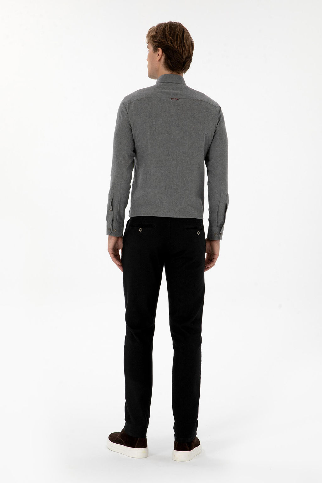 Erkek Slim Fit Siyah Kanvas Pantolon