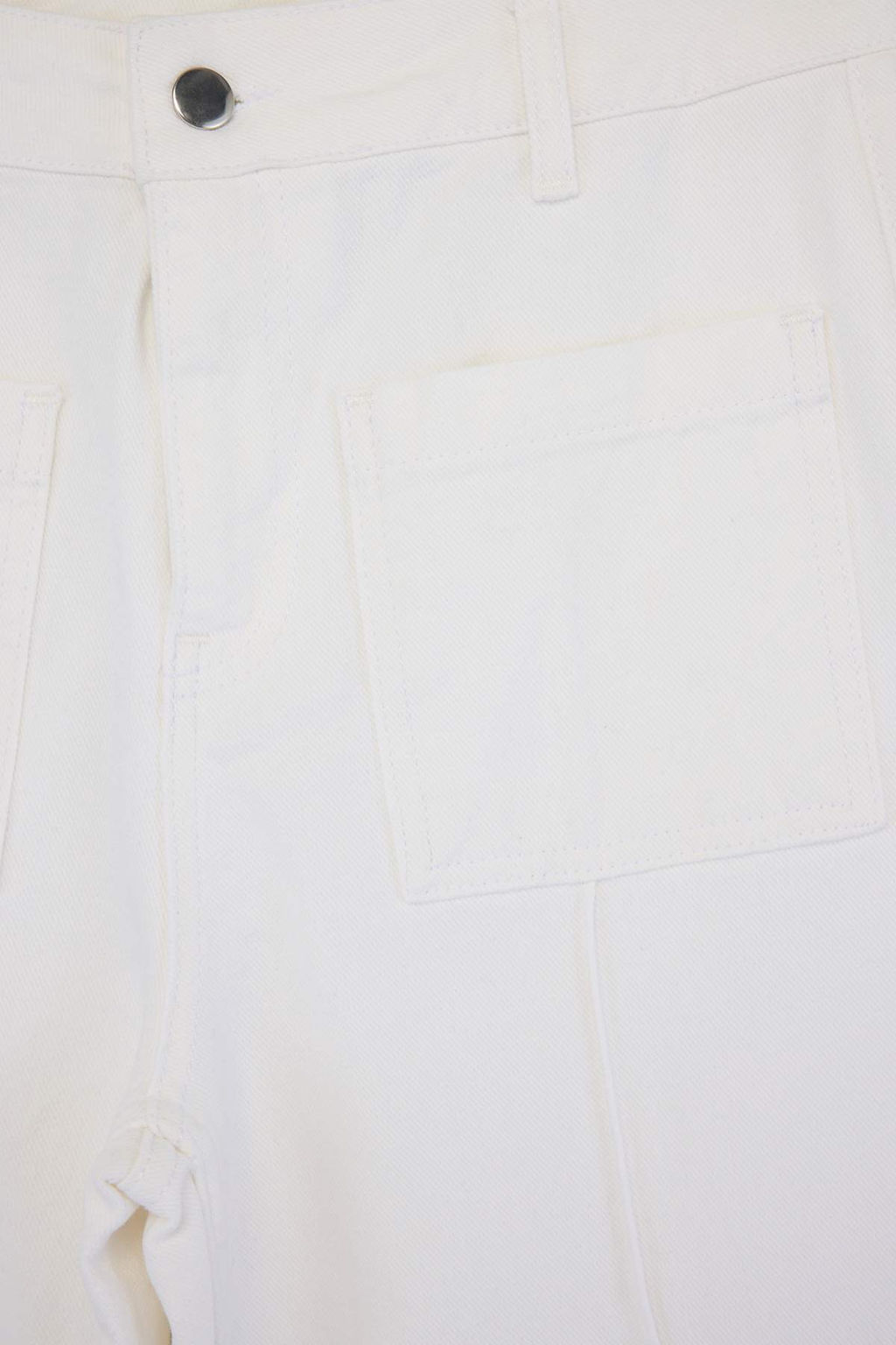 Beyaz Cep Detayl? Yuksek Bel %100 Pamuk Wide Leg Jeans TWOSS26JE00162 - Trendyolmilla фото 2