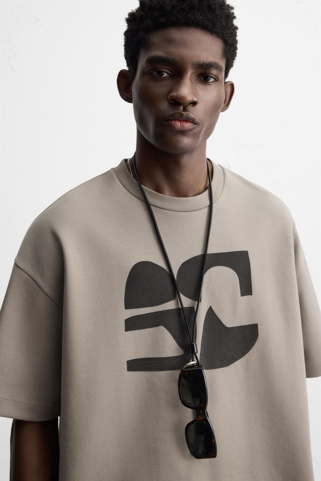 TECHNICAL TEXTURE PRINT T-SHIRT - Zara фото 5