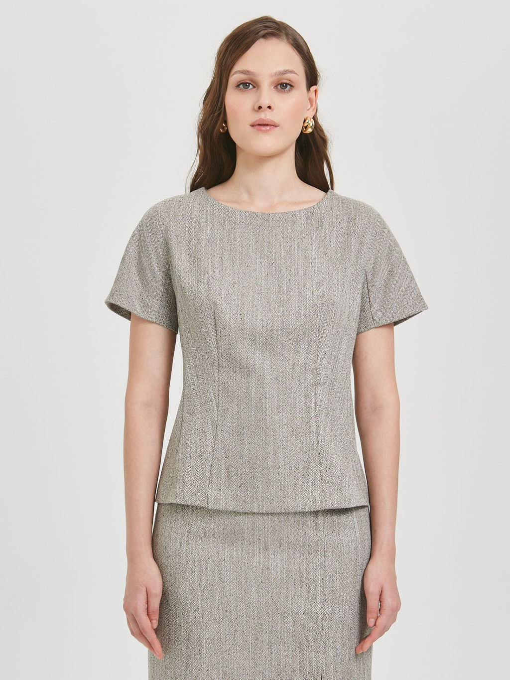 Блузка с цельнокроеным рукавом