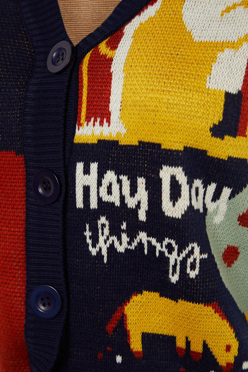 Cok Renkli Dugmeli Triko Yelek TWOAW22HI0331