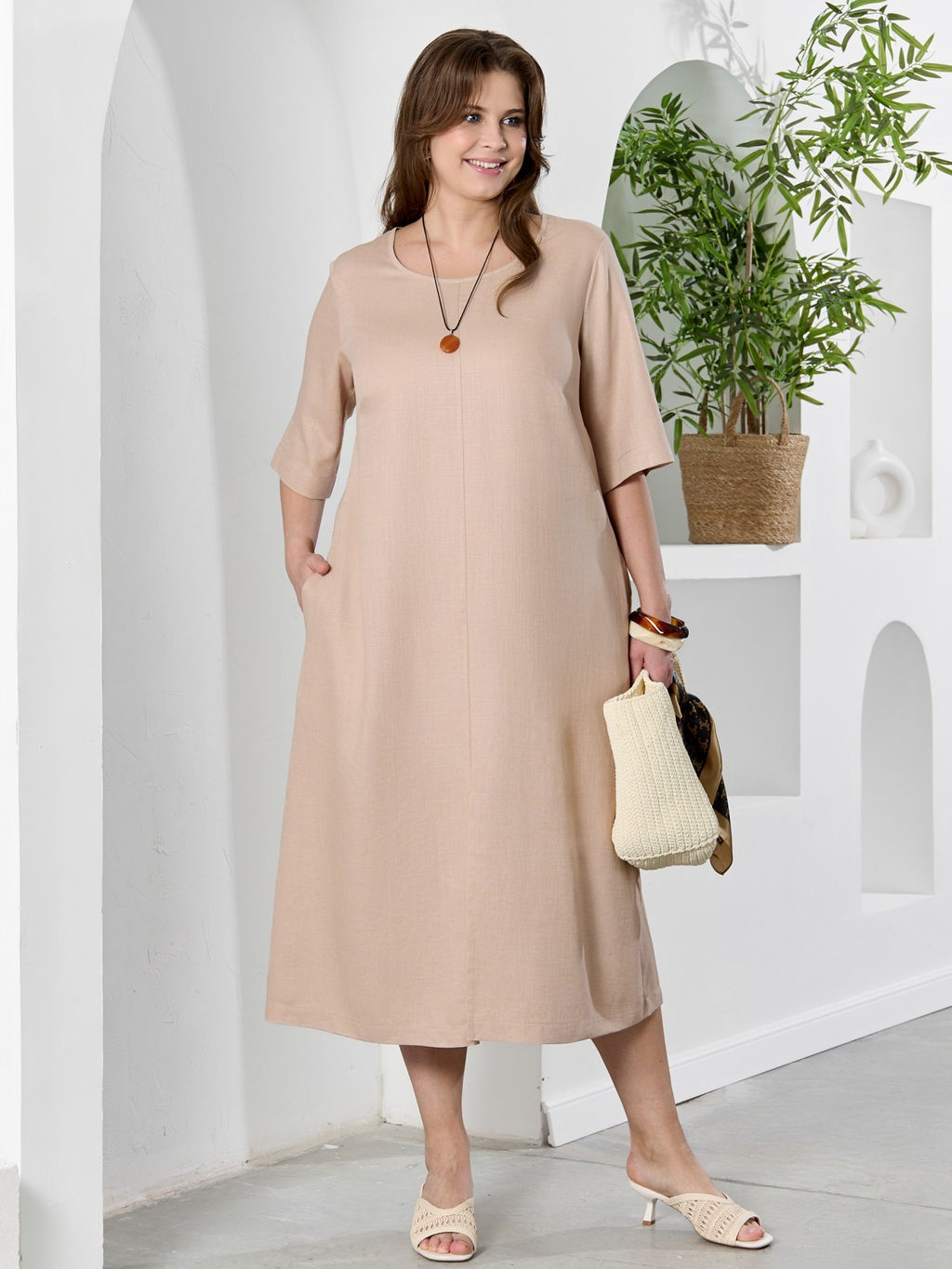 Платье Камео-1 из вискозы со льном - Виотекс фото 53