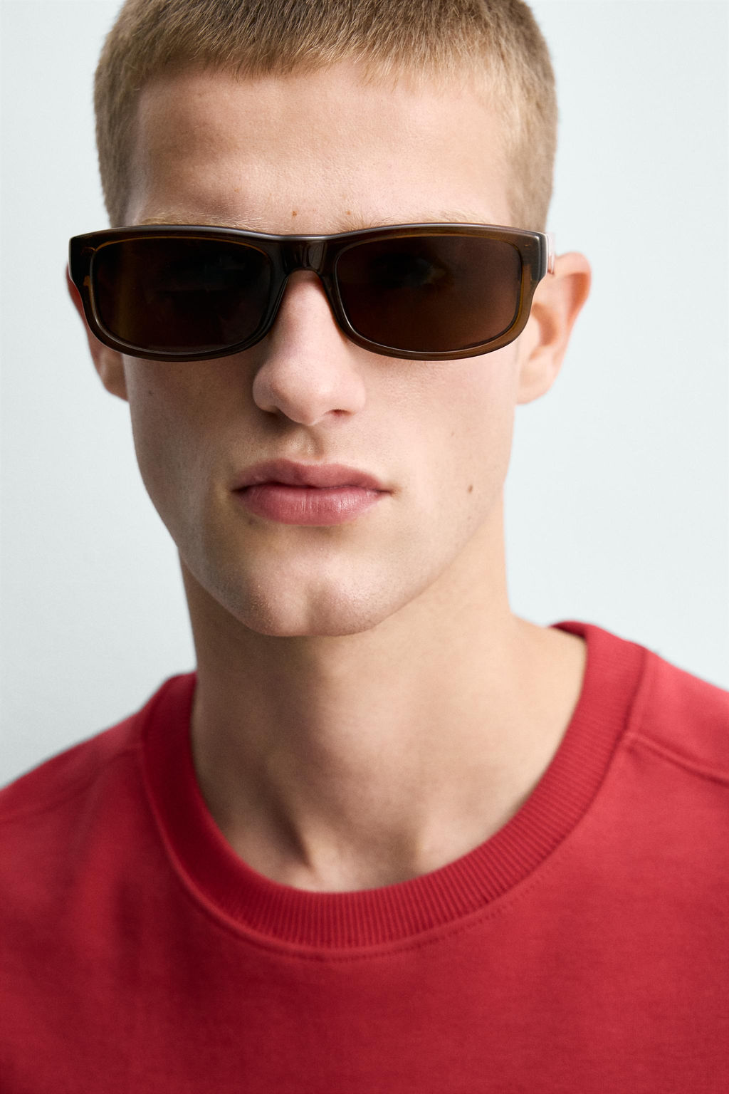 SUDADERA RELAXED FIT INTERLOCK / Rojo - Zara фото 5