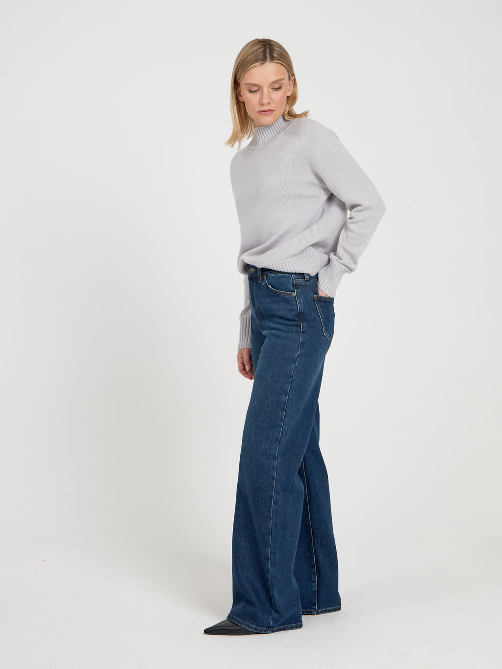 Женские Джинсы Утепленные WIDE LEG - Mossmore фото 4