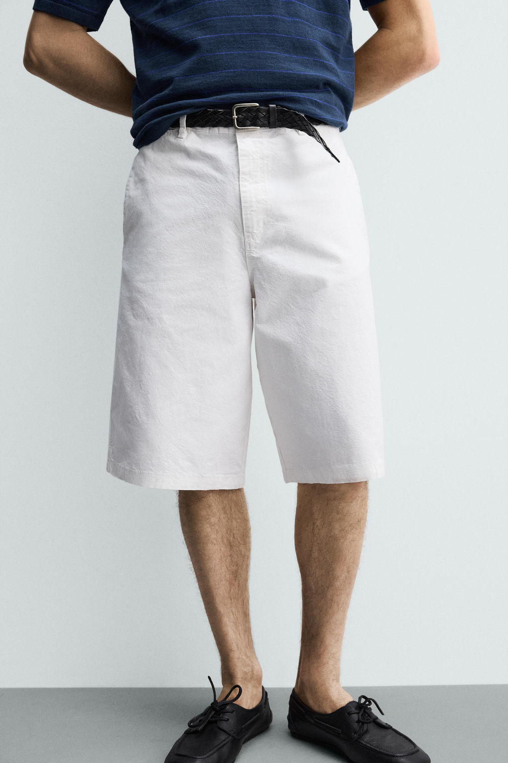 BERMUDA CHINO RELAXED FIT / Blanco