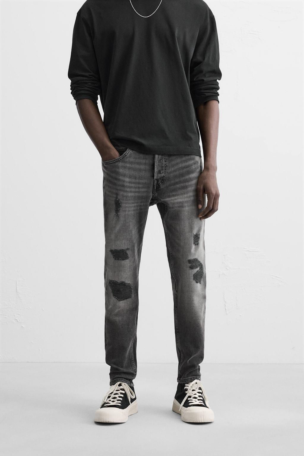 RIPPED SKINNY FIT JEANS - Zara фото 11