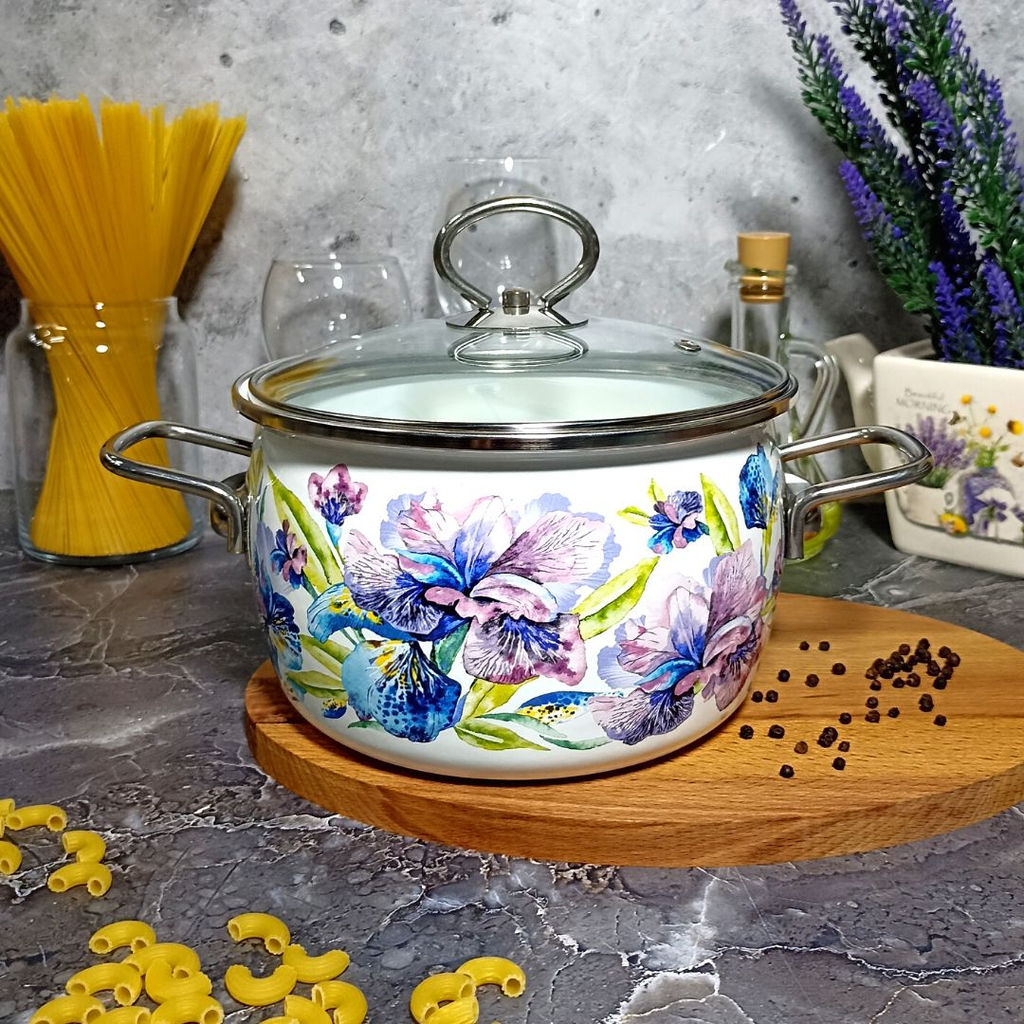 Кастрюля 2,0л сф. IRIS белосн 1SC165S