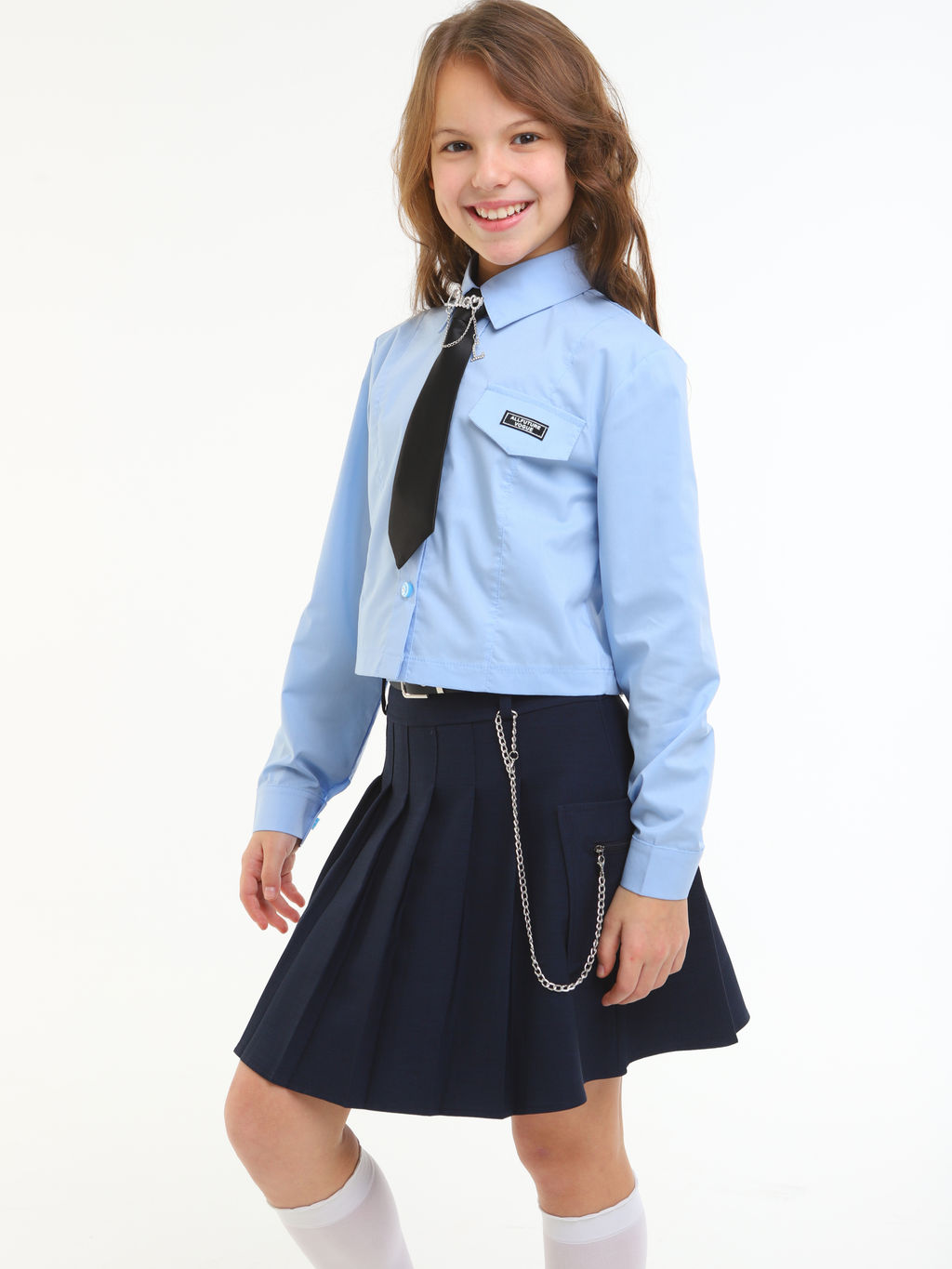 Рубашка для девочек - Синий мир фото 2