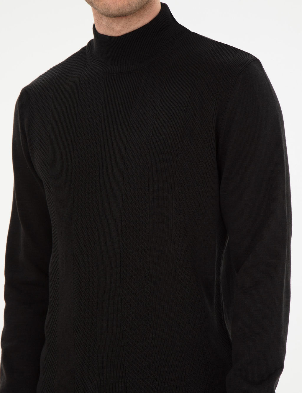Siyah Slim Fit Kazak - Pierre cardin фото 7