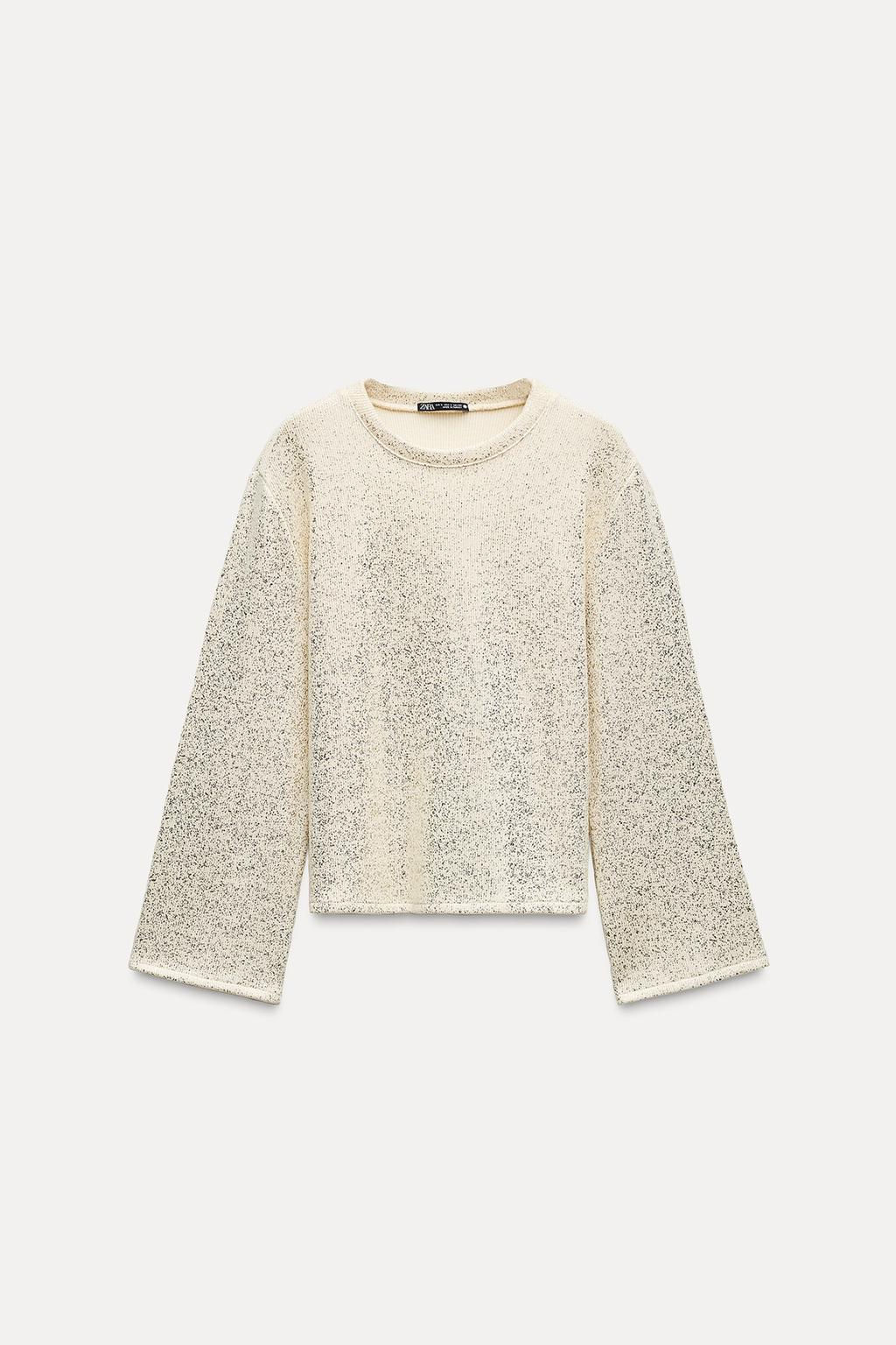 METALLIC THREAD RUSTIC SWEATER - Zara фото 5