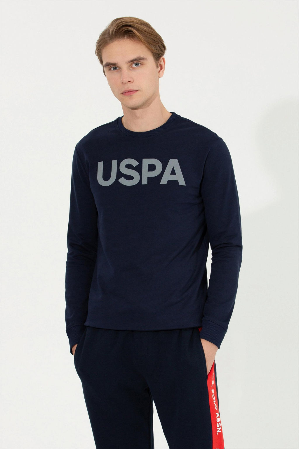 Мужской темно-синий базовый свитшот Неожиданная скидка в корзине - U.s. polo assn фото 3