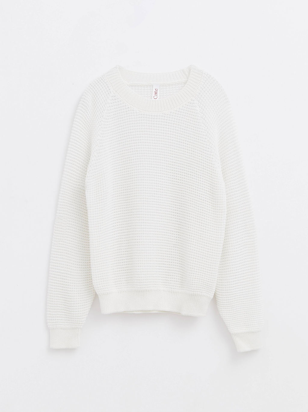 CONTE Фактурный джемпер из объемной пряжи с органическим хлопком LDK 126 off-white