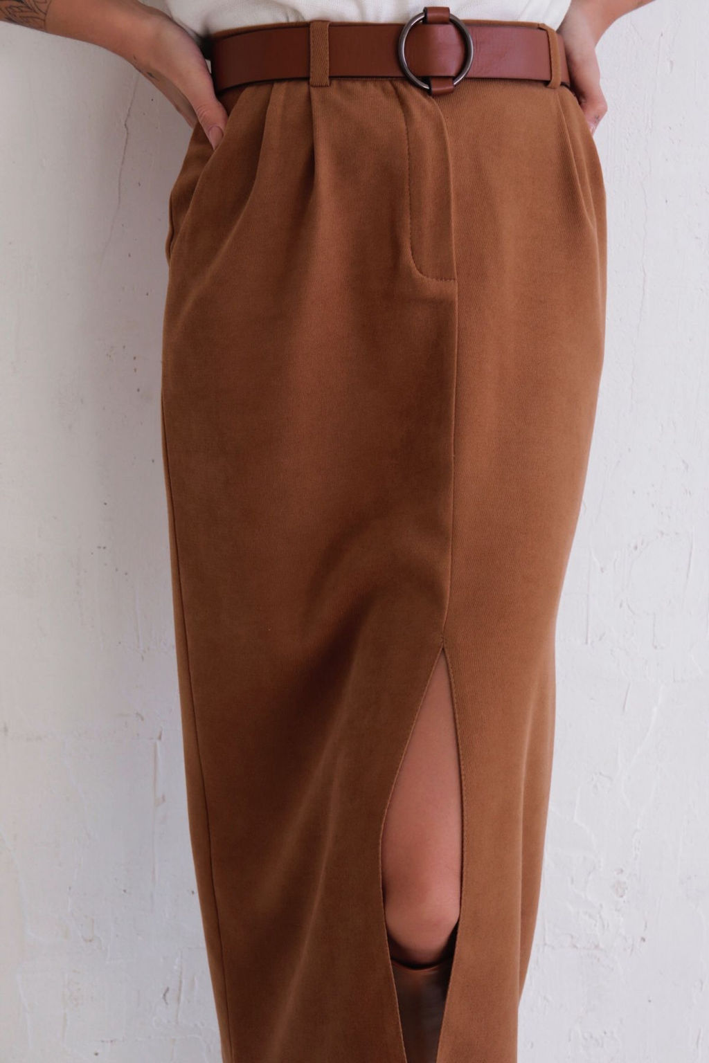 10886 Юбка миди-макси camel - Martichelli фото 3