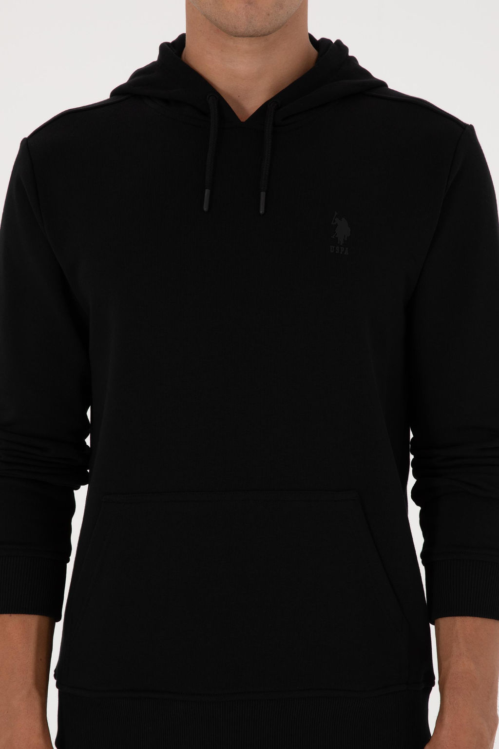 Erkek Regular Fit Kapi_onlu Siyah Basic Sweatshirt Sepette S_rpriz _ndirim - U.s. polo assn фото 6
