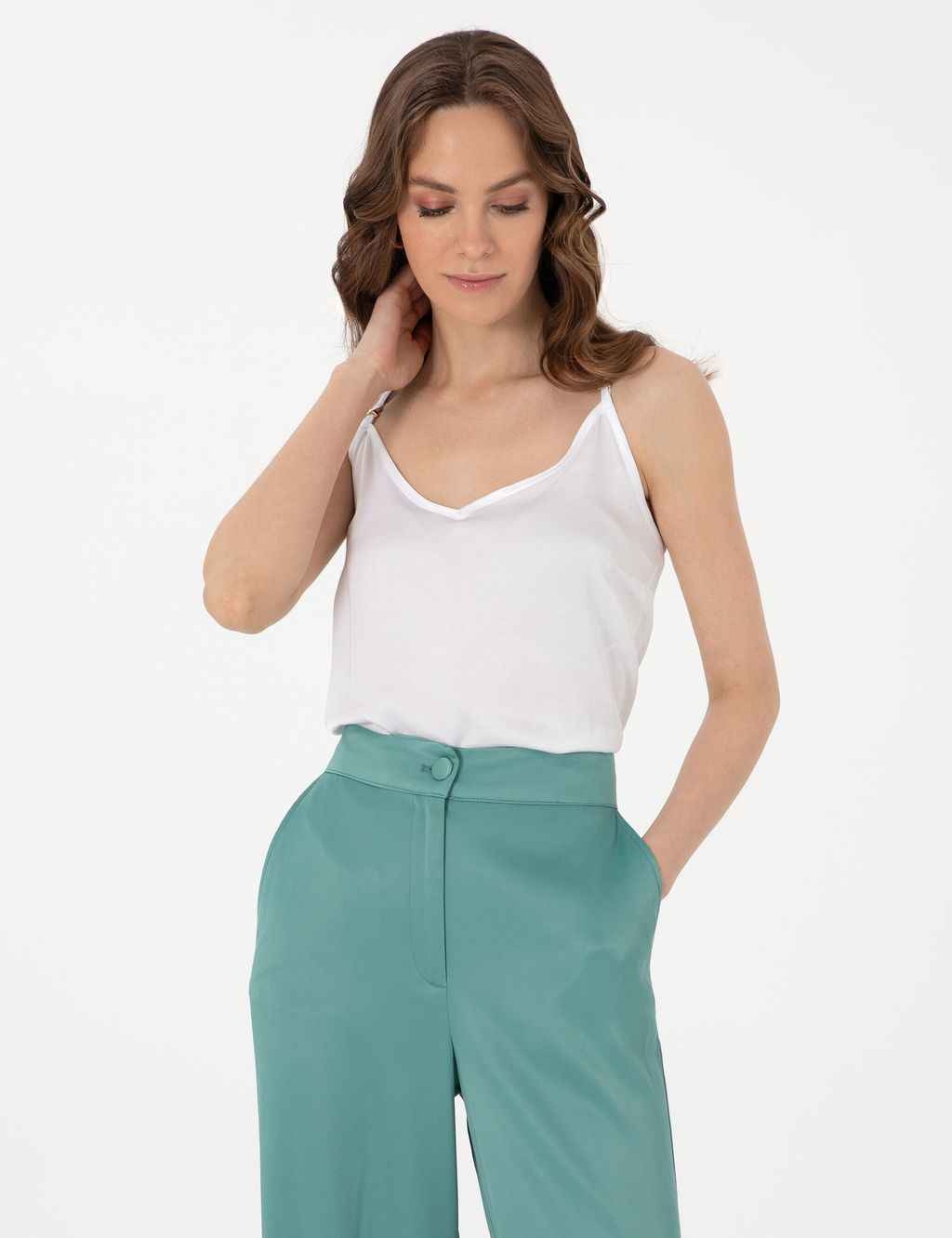 Beyaz Regular Fit Bluz - Pierre cardin фото 3