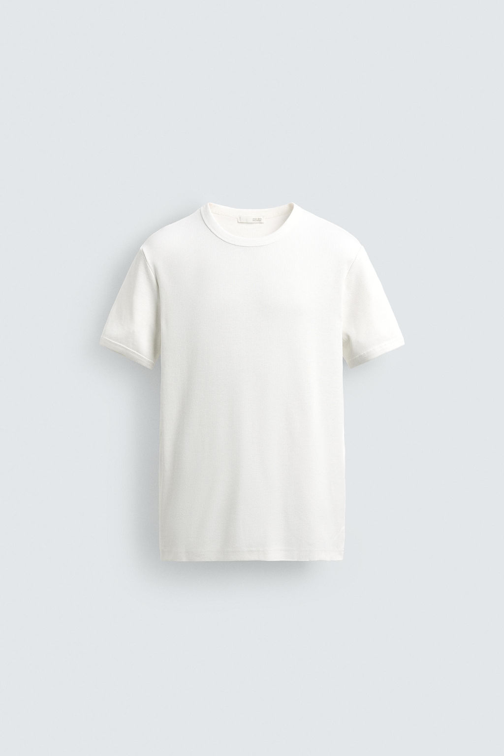 CAMISETA REGULAR FIT RIB / Crudo