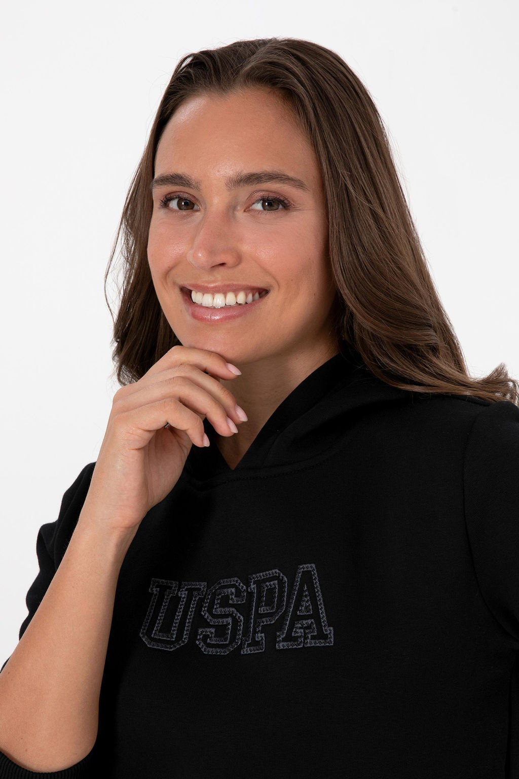Kad_n Siyah _ardonlu Kap__onlu Basic Sweatshirt - U.s. polo assn фото 2