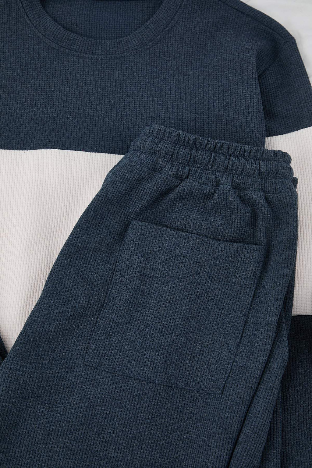 Vizon Regular Kesim Renk Bloklu Dokulu Orme Pijama Tak?m? TMNAW26PT00027 - Trendyolmilla фото 6