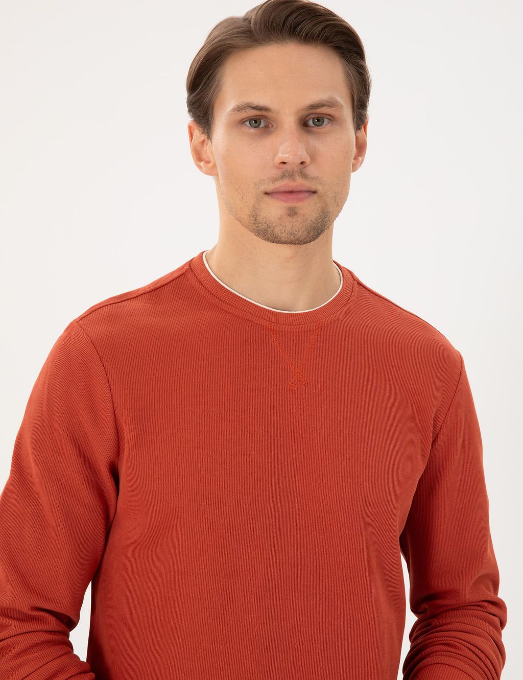 Kahverengi Regular Fit Sweatshirt - Pierre cardin фото 2