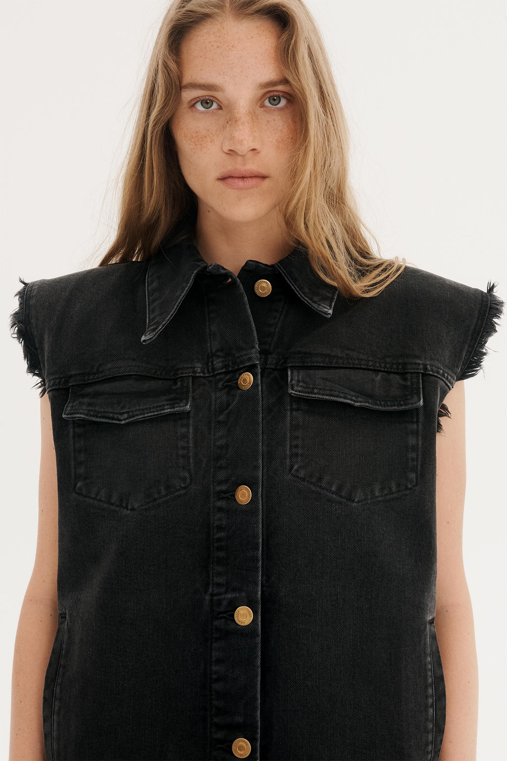 VESTIDO DENIM MANGA SISA WILLY CHAVARRIA X ZARA / Negro