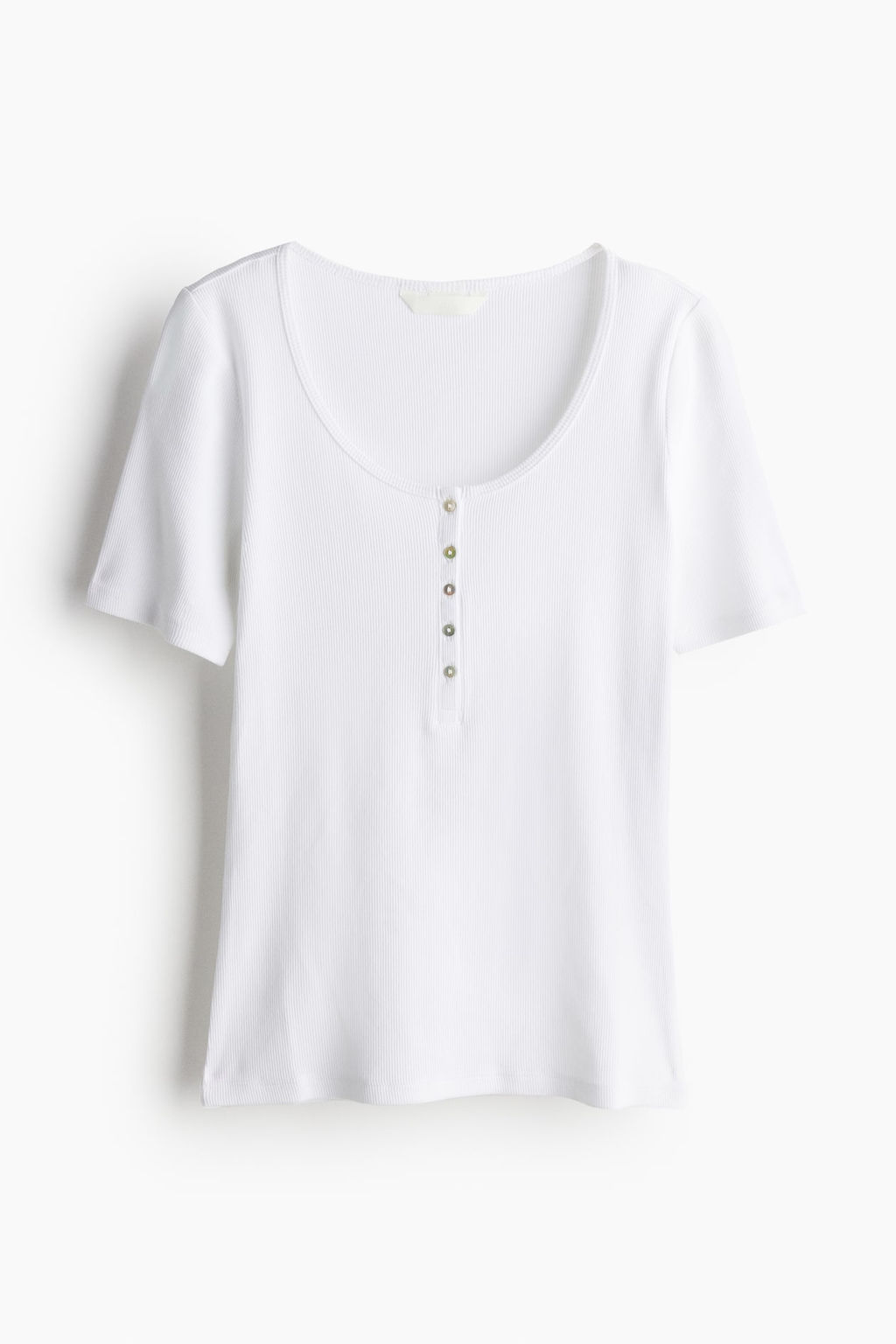 Camiseta de canale con cuello panadero - H&m фото 5