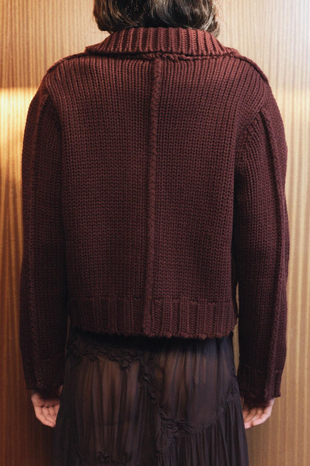 CHUNKY-KNIT CARDIGAN - Zara фото 3