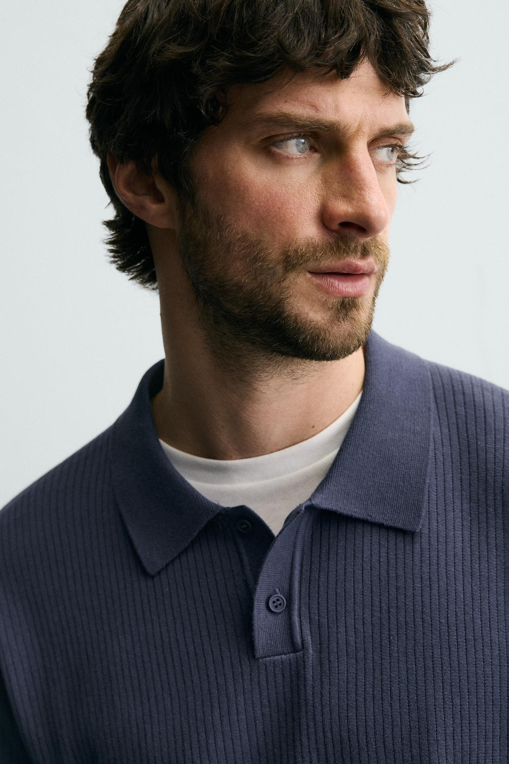 RIB KNIT POLO SHIRT - Zara фото 14