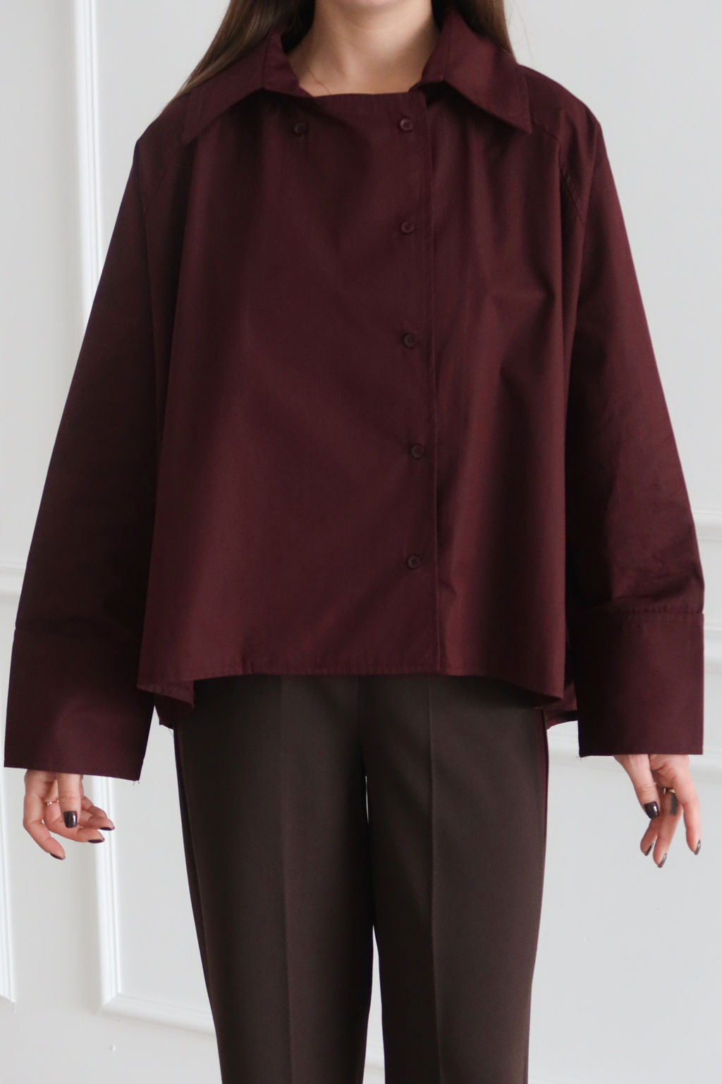 Murdum Kapama Detayl? %100 Pamuk Dokuma Gomlek TWOSS26GO00022 - Trendyolmilla фото 2