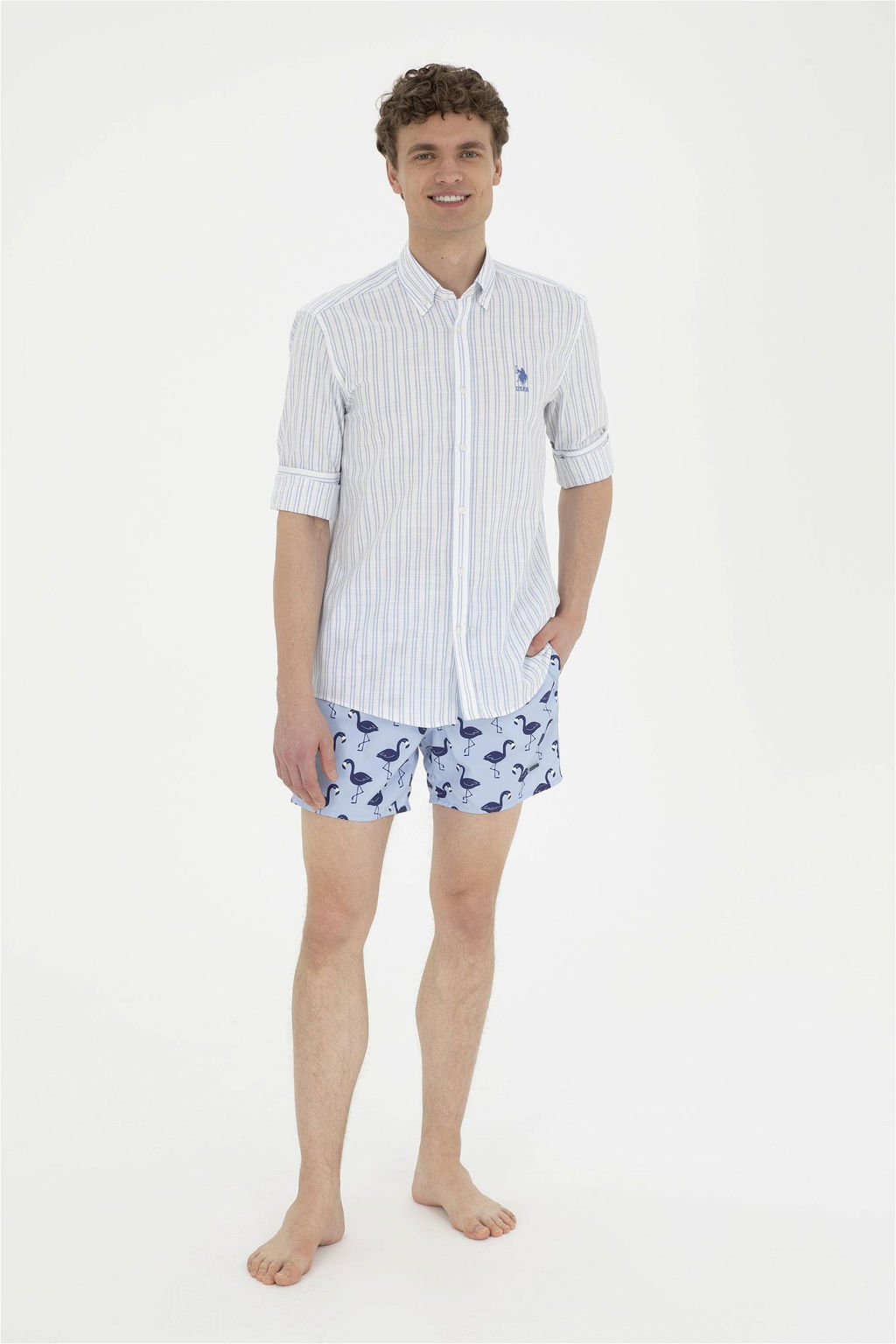 Мужские голубые шорты для плавания Неожиданная скидка в корзине