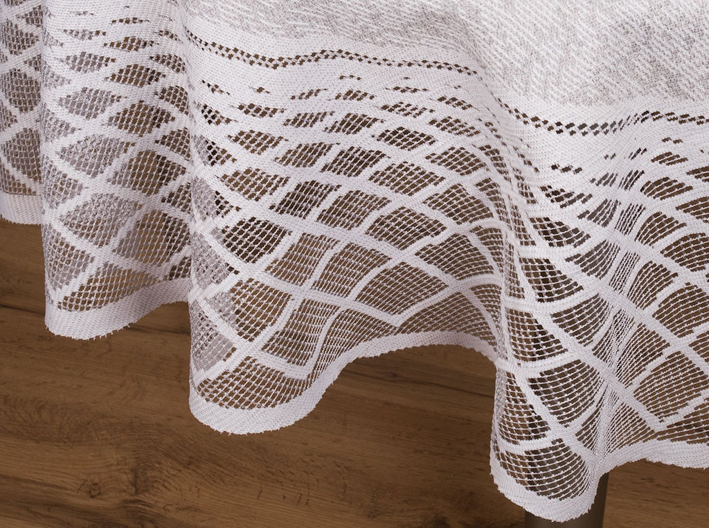 Д228АБб СКАТЕРТЬ ДЕКОРАТИВНАЯ бел.с яр-серым d1.55 м - Текс-дизайн фото 2