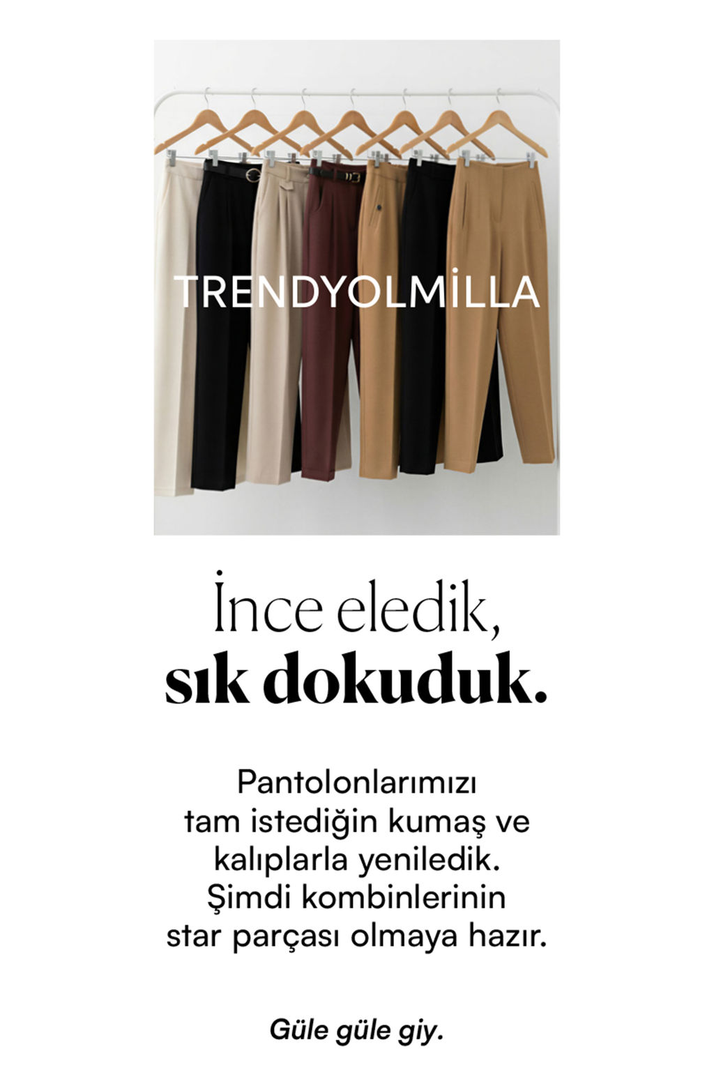 Kahverengi Ozel Koleksiyon Yar?m Kemer Detayl? Straight/Duz Kesim Kumas Pantolon TWOSS26PL00053 - Trendyolmilla фото 5