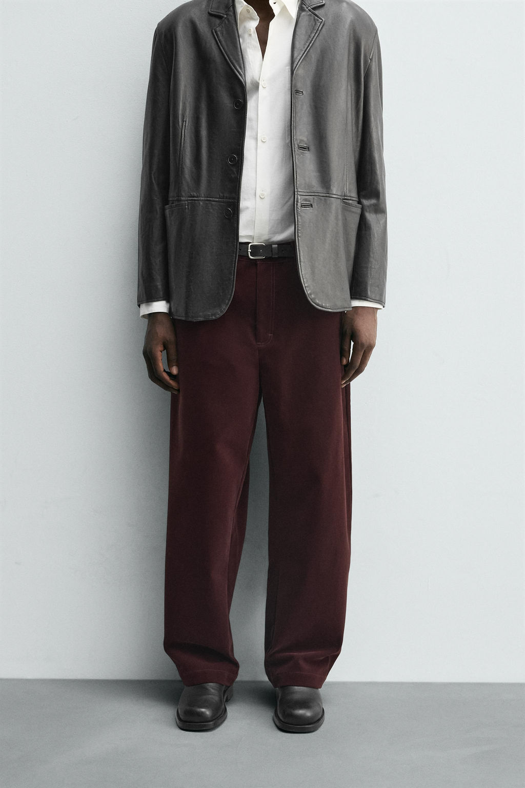 FLOCKED WIDE-LEG TROUSERS - Zara фото 2
