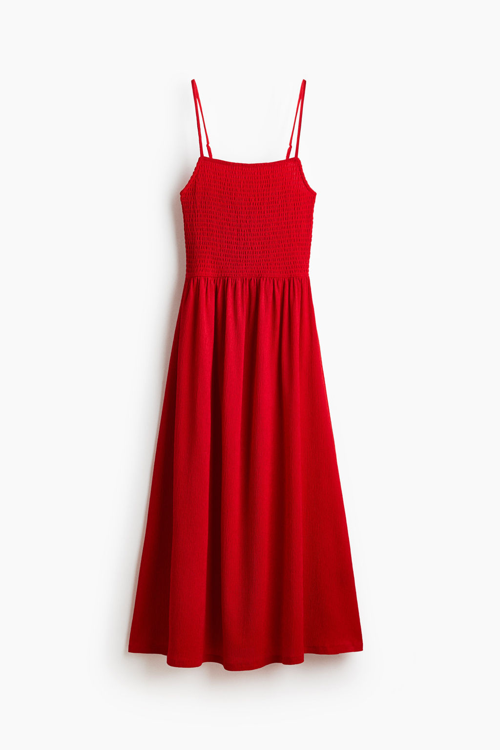 Vestido de tirantes con cuerpo nido de abeja - H&m фото 9
