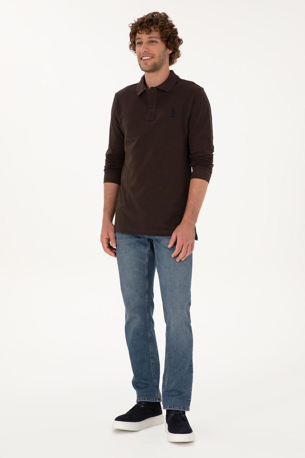 Erkek Koyu Kahverengi Basic Sweatshirt Sepette S_rpriz _ndirim - U.s. polo assn фото 4