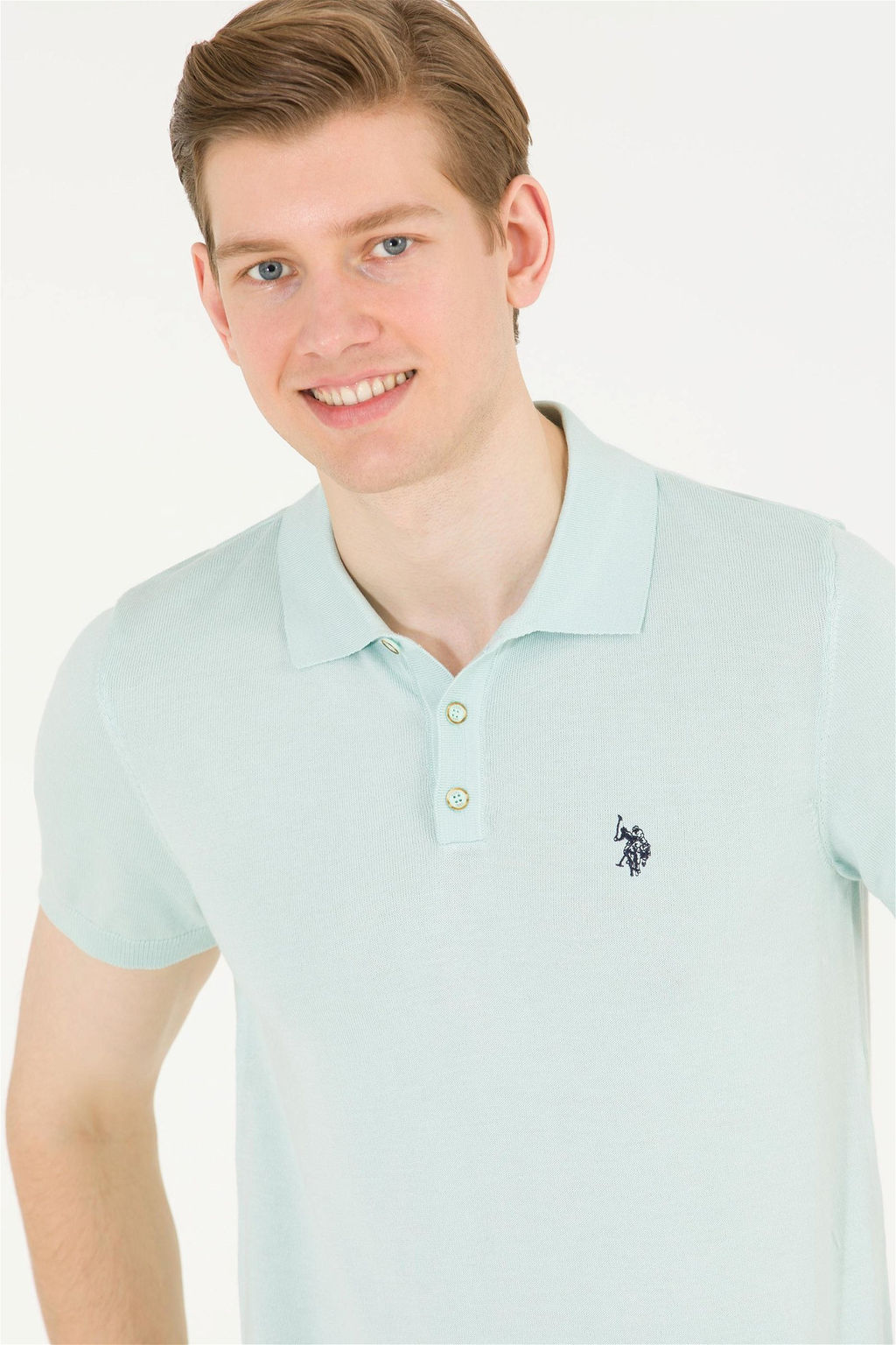 U. S. Polo Assn Мужской трикотажный свитер с воротником-поло - U.s. polo assn фото 10