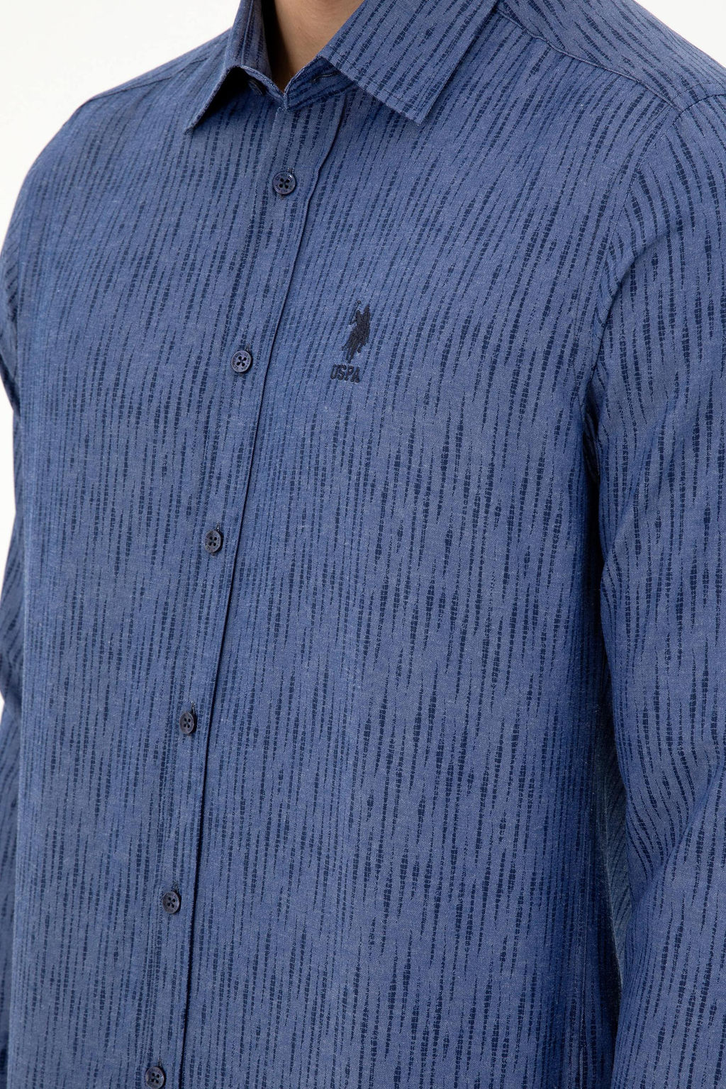 Мужская темно-синяя рубашка с длинным рукавом Неожиданная скидка в корзине - U.s. polo assn фото 7