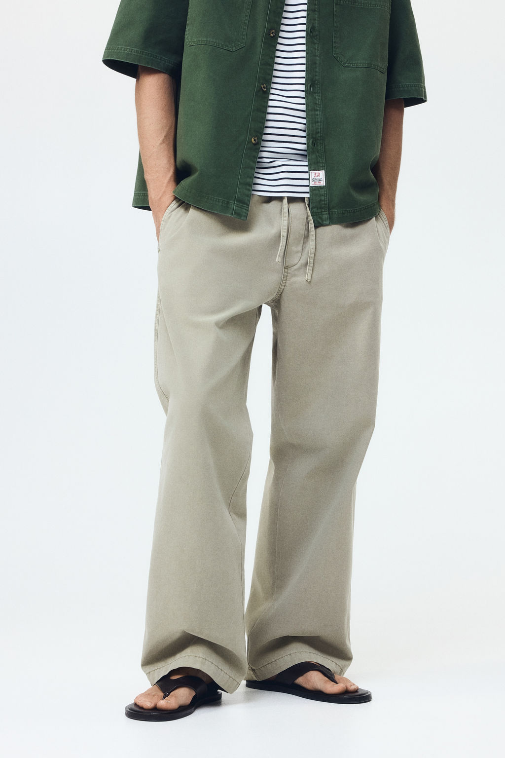 Pantal?n en lona de algod?n Loose Fit - H&m фото 9
