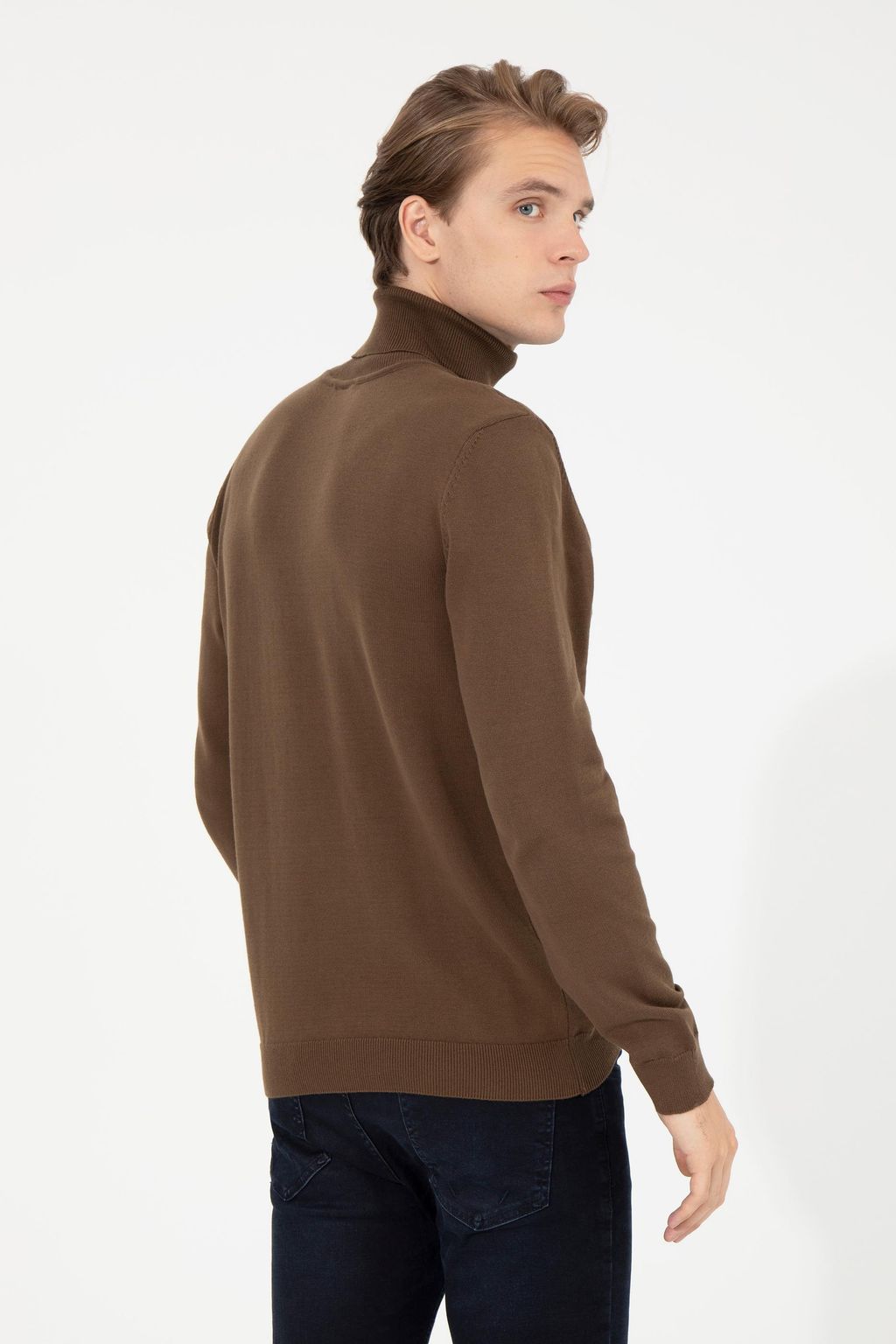 U. S. Polo Assn / Мужской базовый свитер кокосового цвета - U.s. polo assn фото 5