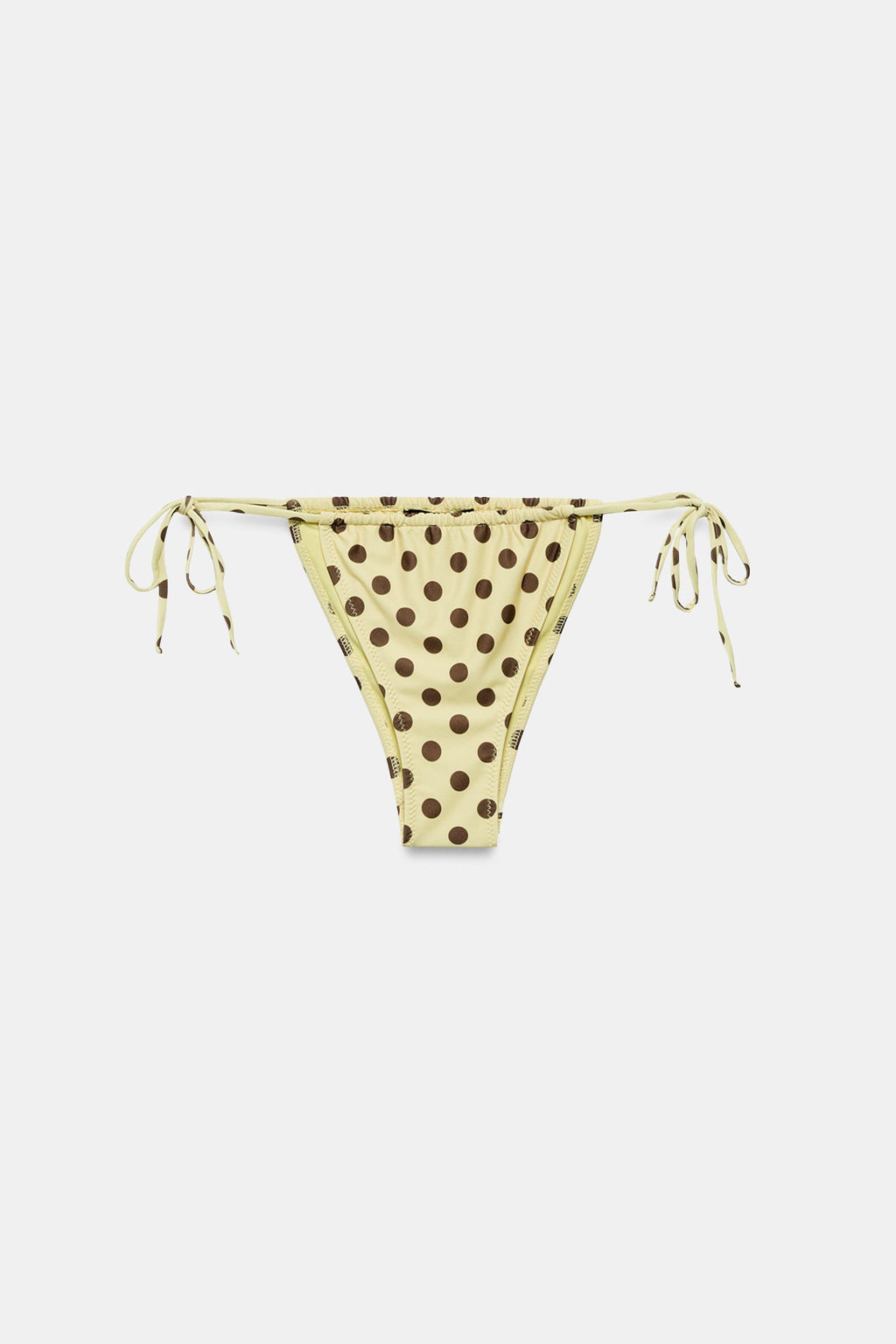 BRAGUITA BIKINI CORTINILLA ESTAMPADO TOPOS / Amarillo - Zara фото 4