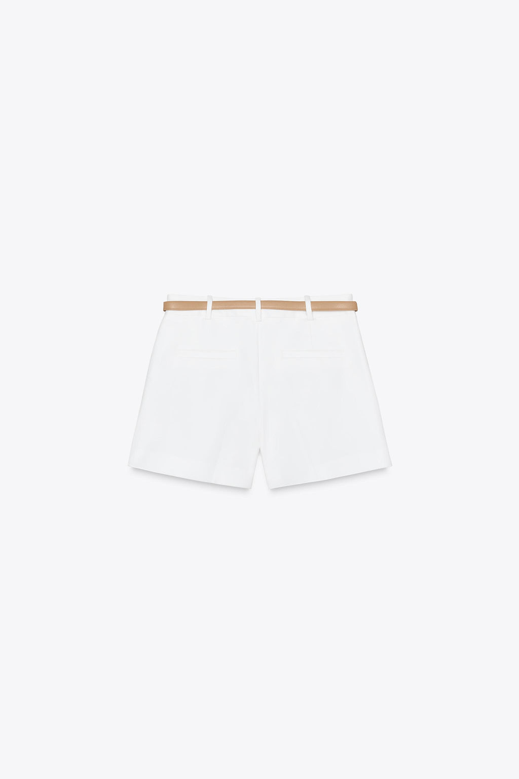 DARTED BERMUDA SHORTS WITH BELT