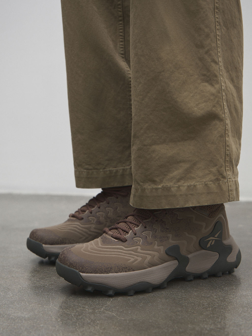 Мужские высокие кроссовки REEBOK KITARI DMX Артикул 4495763, серо-коричневый