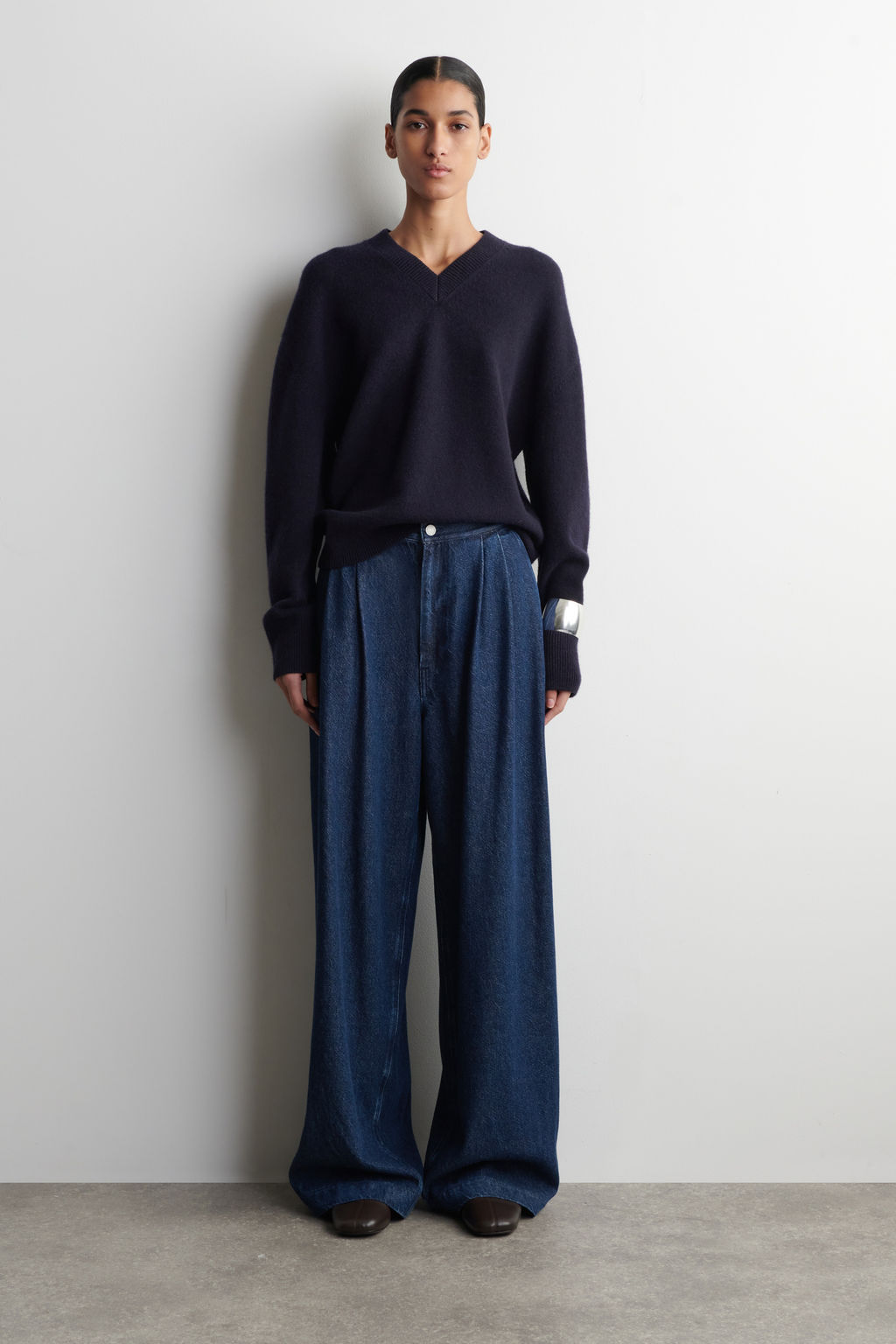 VAQUEROS WIDE LEG CON PINZAS - H&m фото 3