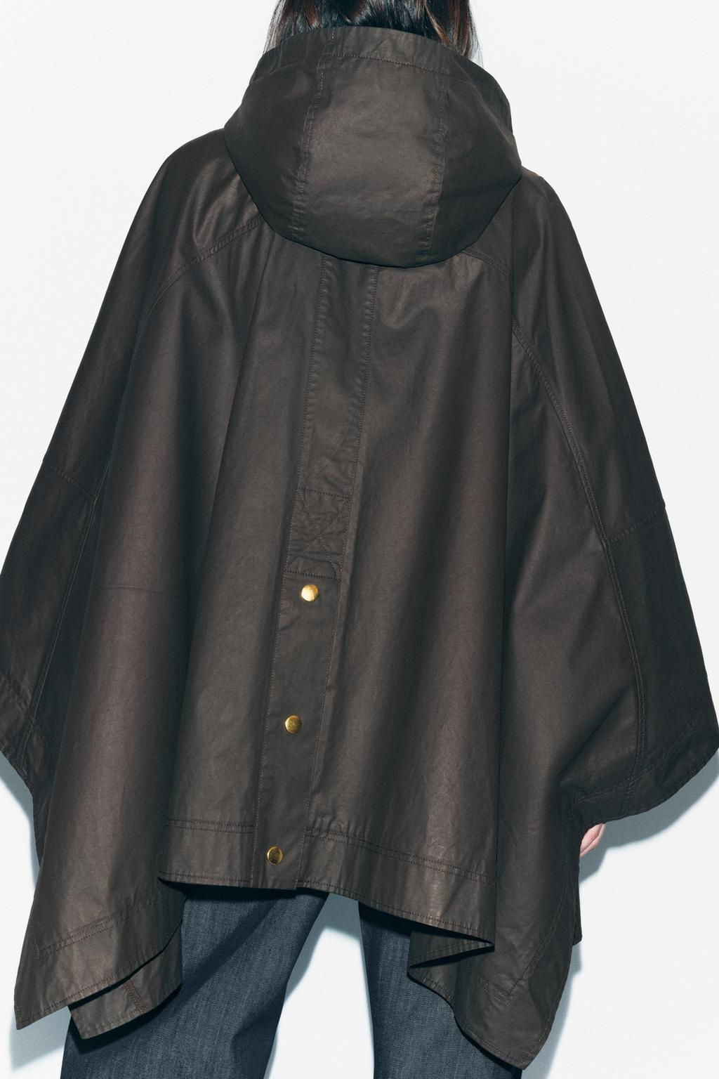 WAXED CAPE WITH CORDUROY COLLAR ZW COLLECTION - Zara фото 4
