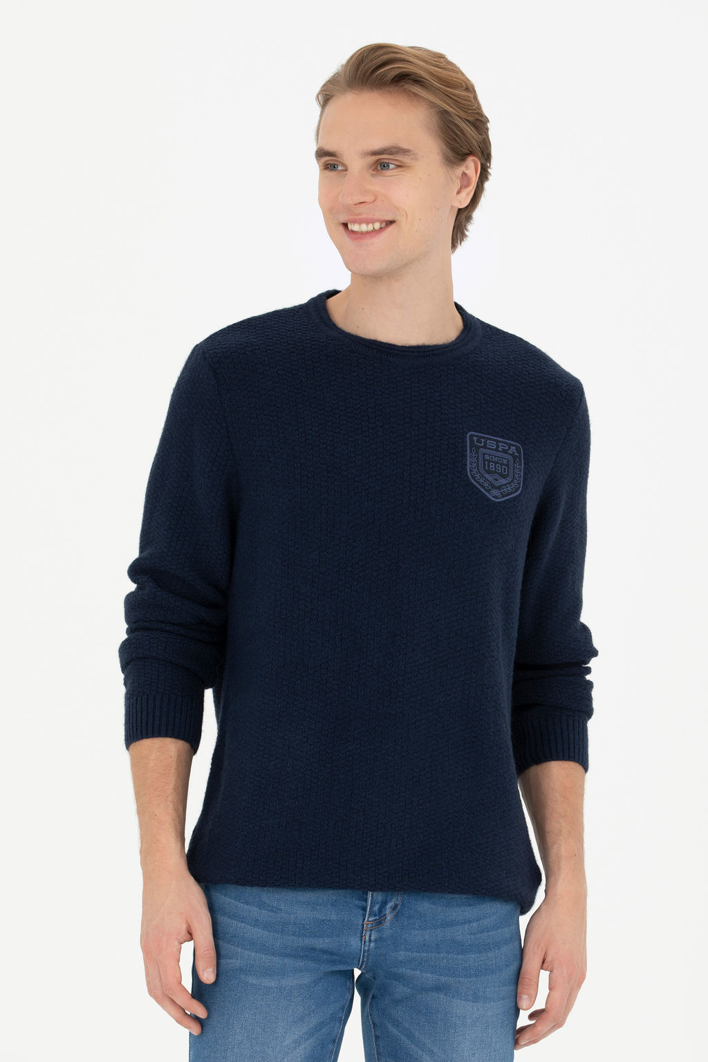 Мужской темно-синий свитер - U.s. polo assn фото 8