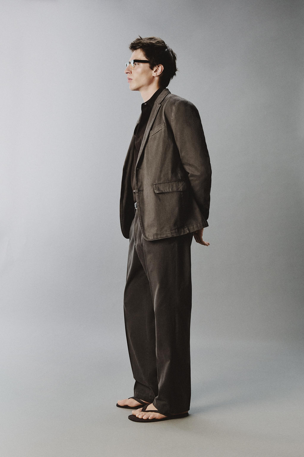 WASHED-EFFECT SUIT TROUSERS - Zara фото 4