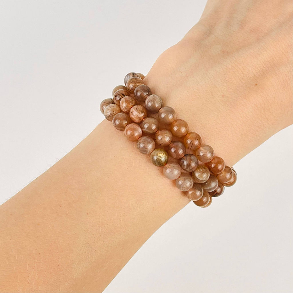 Бусины для украшений из Лунного камня (64 бусины) 39 см