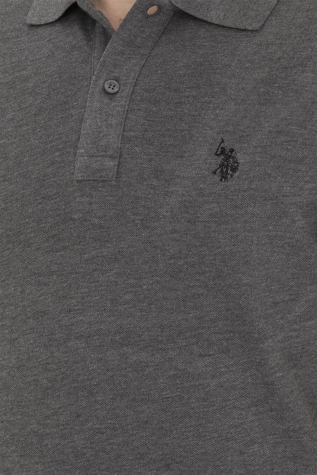 Мужская базовая футболка антрацитового меланжа - U.s. polo assn фото 7