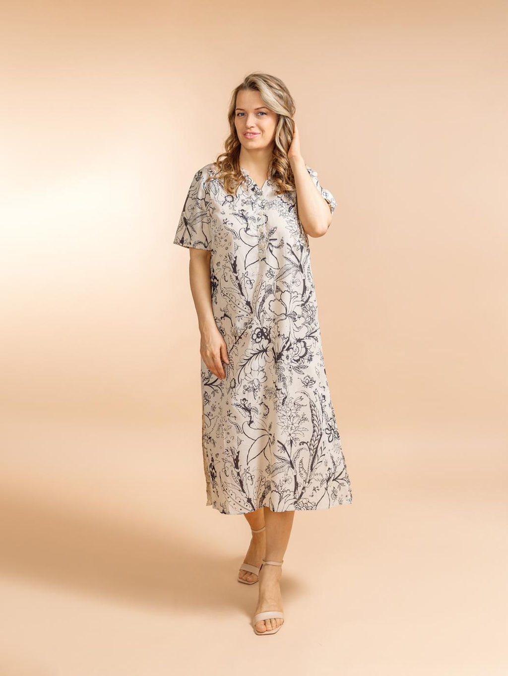 Платье (вискоза,лен) №25-203-2 (Лето-2025) - Ганг фото 3