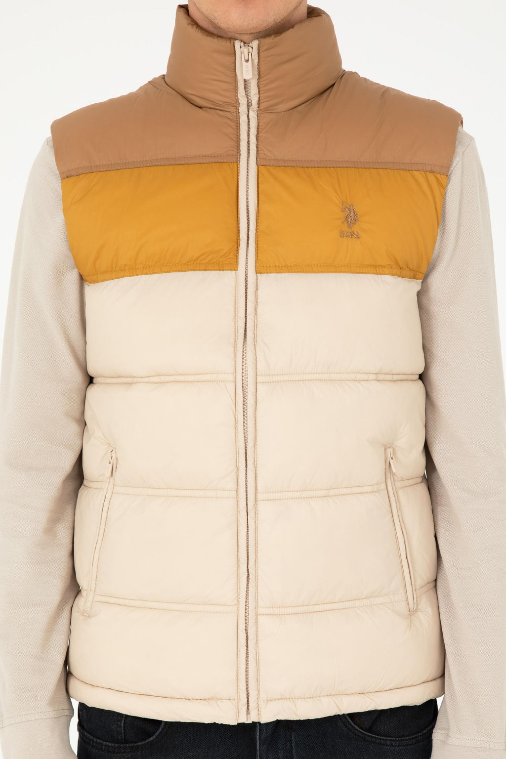Мужской жилет верблюжьего цвета - U.s. polo assn фото 6